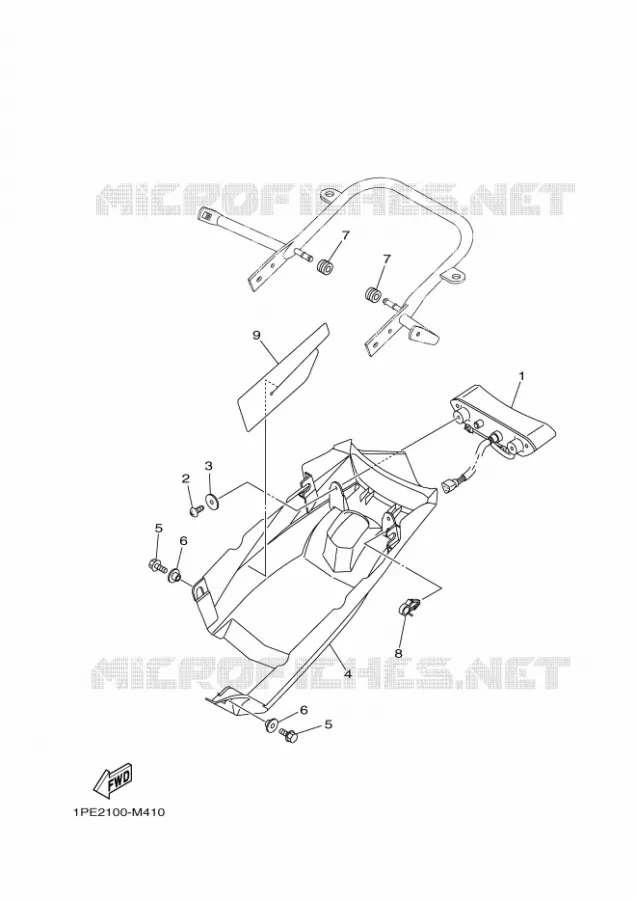 FEU ARRIERE 2 Yamaha QUAD 700 2014 RAPTOR  YFM700RYFM700RSE