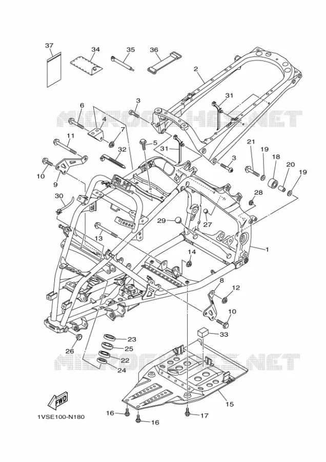 CADRE Yamaha QUAD 700 2014 RAPTOR  YFM700RYFM700RSE