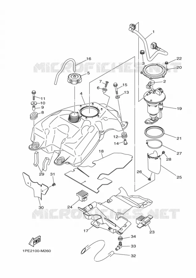 RESERVOIR A ESSENCE Yamaha QUAD 700 2014 RAPTOR  YFM700RYFM700RSE