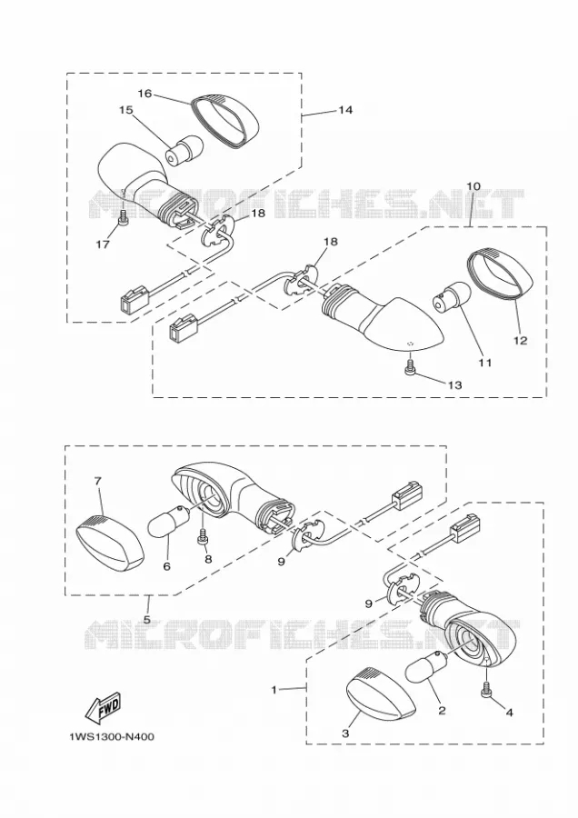 CLIGNOTANT Yamaha MOTO 700 2016 MT  MT07
