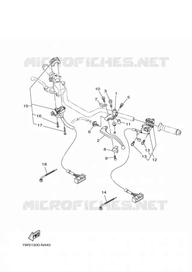 COMMODO / LEVIER Yamaha MOTO 700 2016 MT  MT07