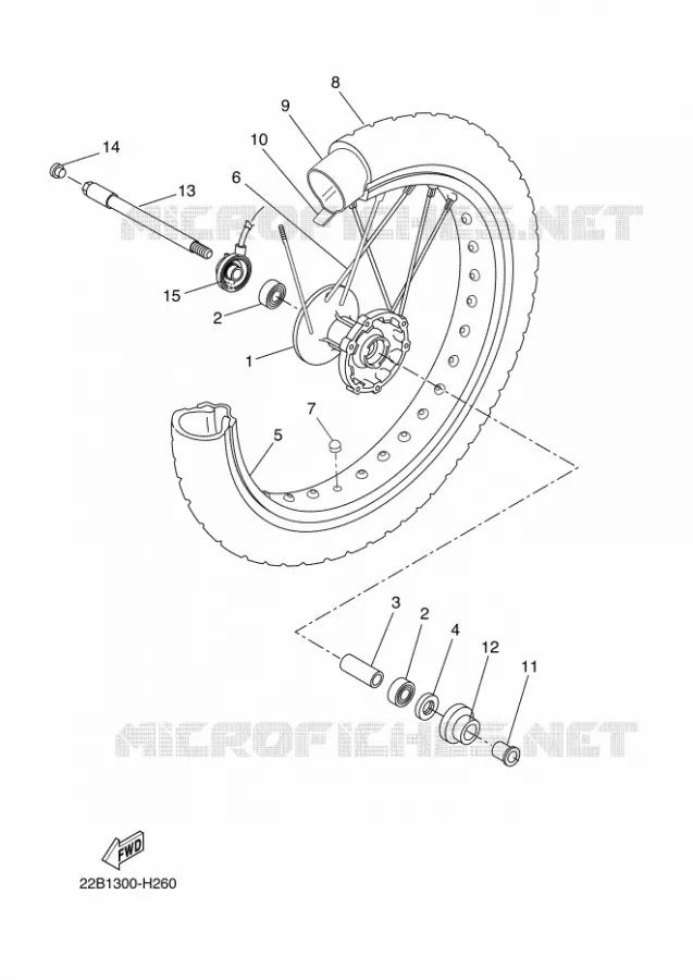 ROUE AVANT Yamaha MOTO 125 2009 WR-R  WR125R