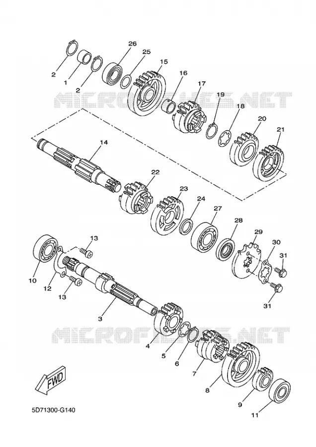 TRANSMISSION Yamaha MOTO 125 2009 WR-R  WR125R
