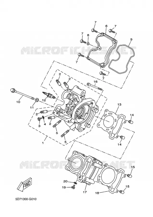 CULASSE Yamaha MOTO 125 2009 WR-R  WR125R