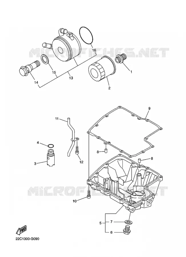 FILTRE A HUILE Yamaha MOTO 1000 2012 FZ1 ABS  FZ1-NA
