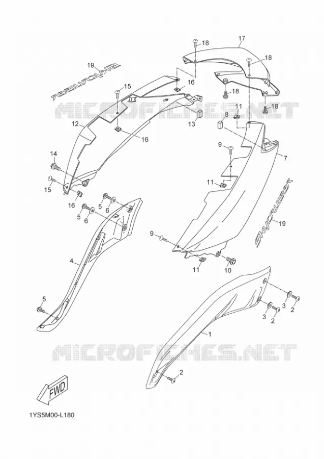 COUVERCLE LATERAL Yamaha SCOOTER 125 2012 XMAX  YP125R