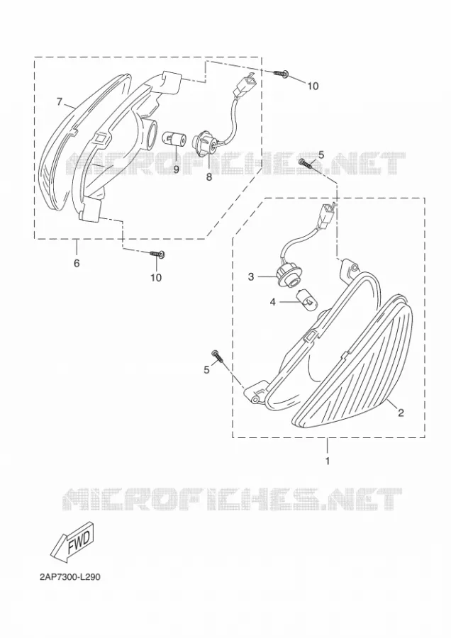 CLIGNOTANT Yamaha SCOOTER 50 2012 MBK OVETTO 4T  YN50F