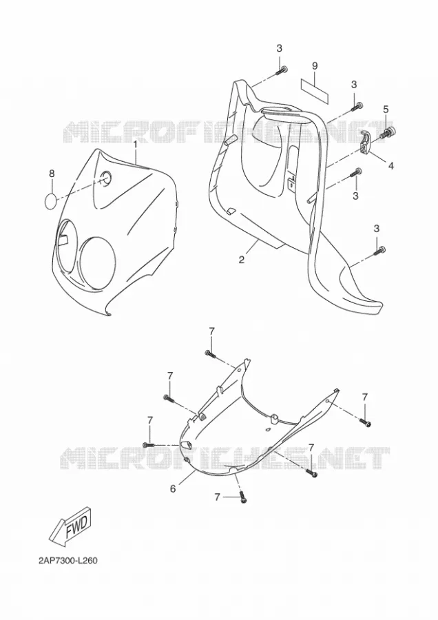 PROTEGE JAMBES Yamaha SCOOTER 50 2012 MBK OVETTO 4T  YN50F