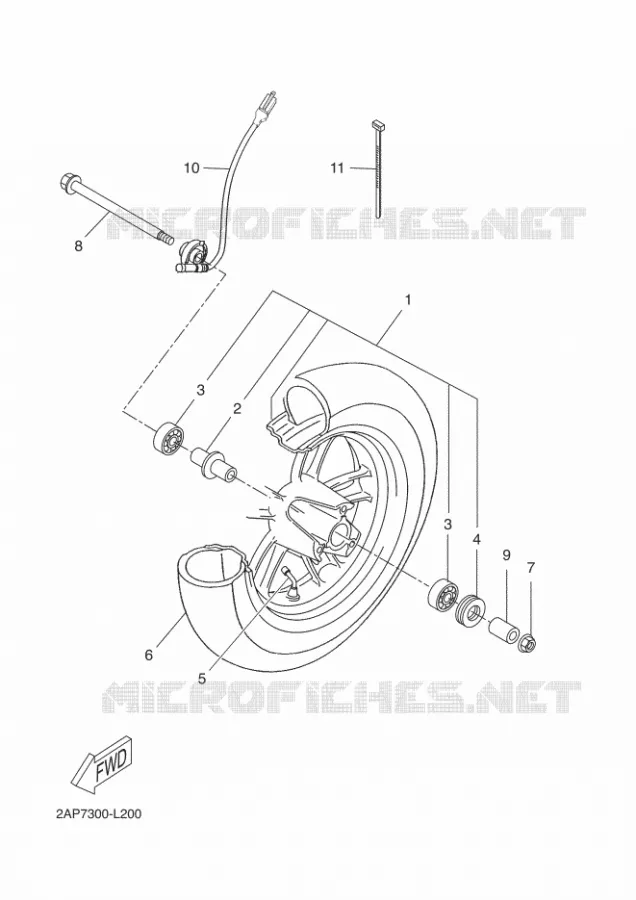 ROUE AVANT Yamaha SCOOTER 50 2013 NEOS 4T  YN50F