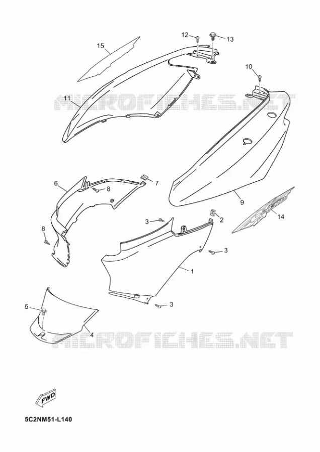 COUVERCLE LATERAL Yamaha SCOOTER 50 2012 NEOS  YN50