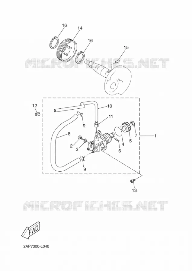 POMPE A HUILE Yamaha SCOOTER 50 2012 NEOS  YN50