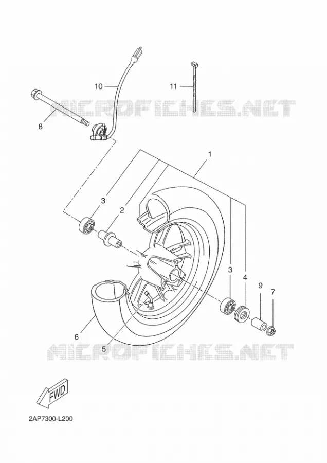 ROUE AVANT Yamaha SCOOTER 50 2012 NEOS  YN50