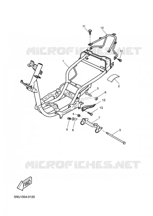 CADRE Yamaha SCOOTER 50 2005 ROCKET  CW50RSP