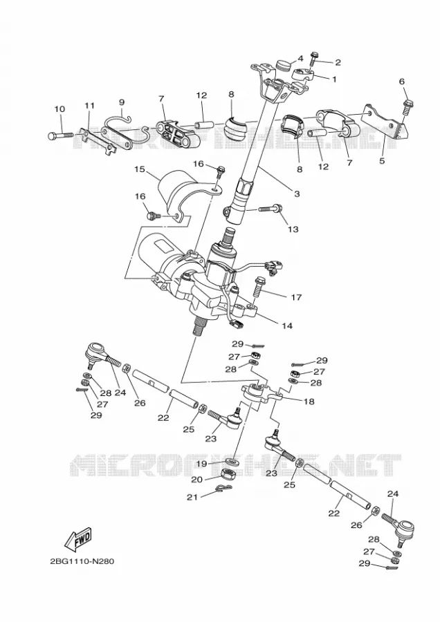 DIRECTION Yamaha QUAD 700 2014 GRIZZLY  YFM700FWADYFM700PHE