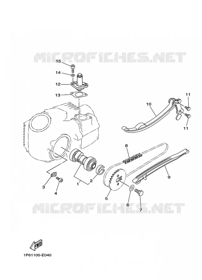 ARBRE A CAMES / CHAINE DE DISTRIBUTION Yamaha MOTO 50 2016 TTR  TT-R50E