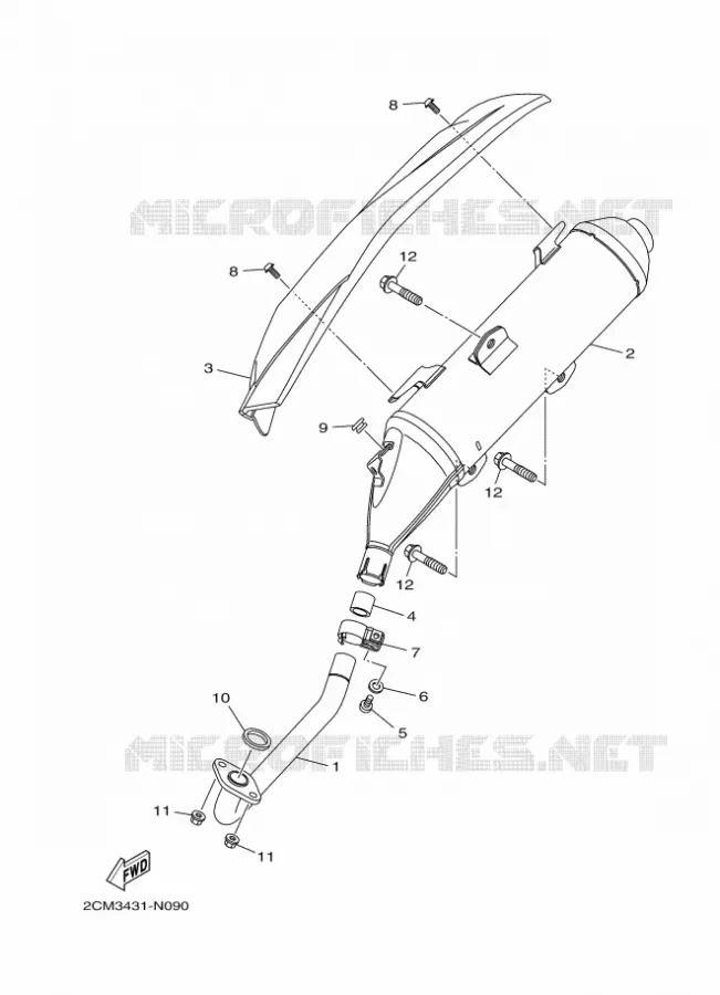 ECHAPPEMENT Yamaha SCOOTER 125 2016 TRICITY  MW125A