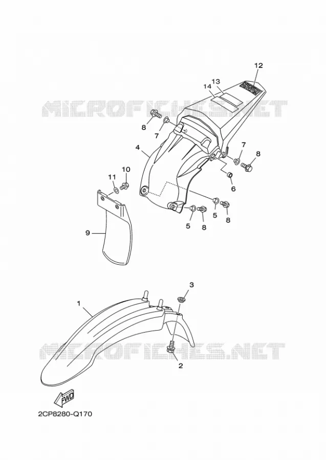 GARDE BOUE Yamaha MOTO 125 2016 TTR  TT-R125LW