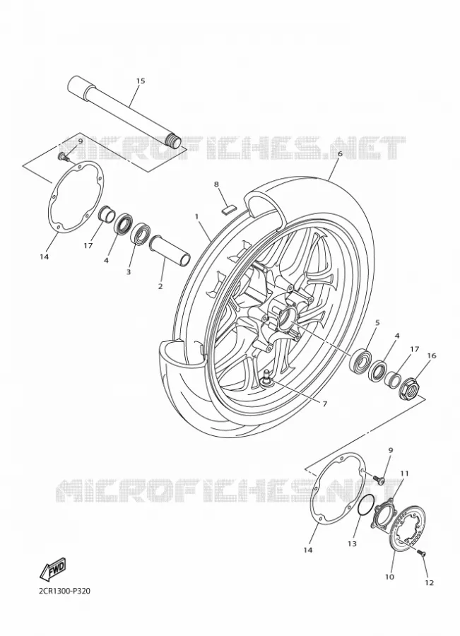 ROUE AVANT Yamaha MOTO 1000 2016 R1  YZF-R1