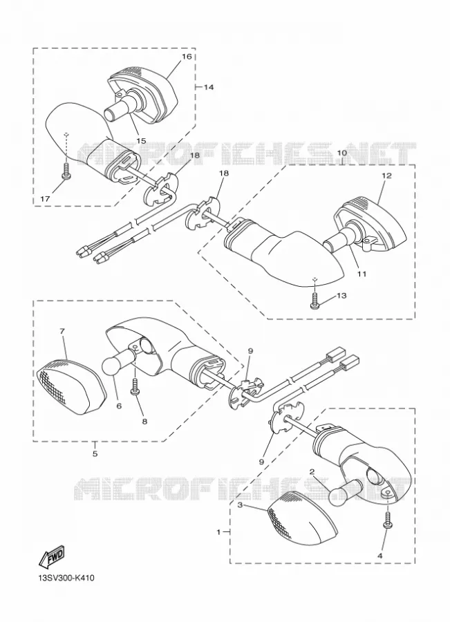 CLIGNOTANT Yamaha MOTO 600 2016 R6  YZF-R6