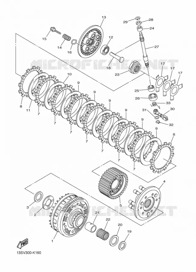 EMBRAYAGE DE DEMARREUR Yamaha MOTO 600 2016 R6  YZF-R6