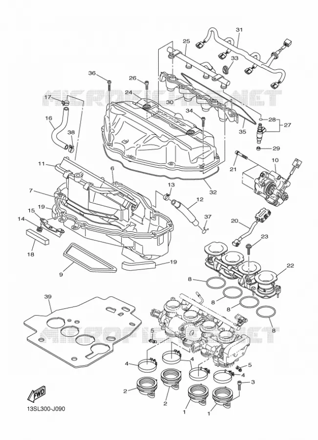 ADMISSION Yamaha MOTO 600 2016 R6  YZF-R6