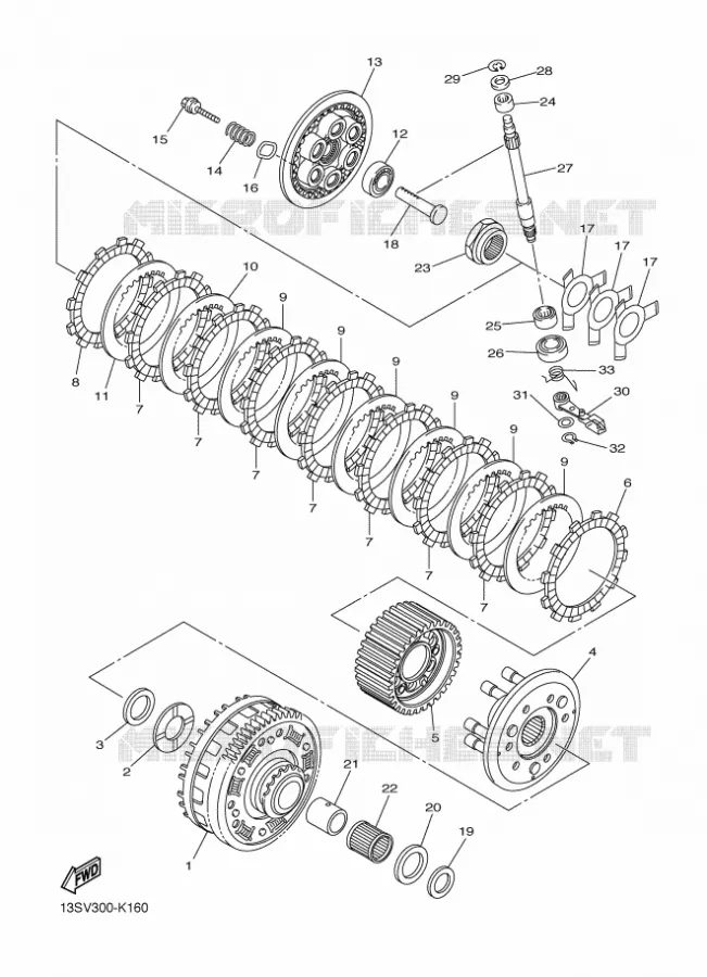 EMBRAYAGE DE DEMARREUR Yamaha MOTO 600 2016 R6  YZF-R6