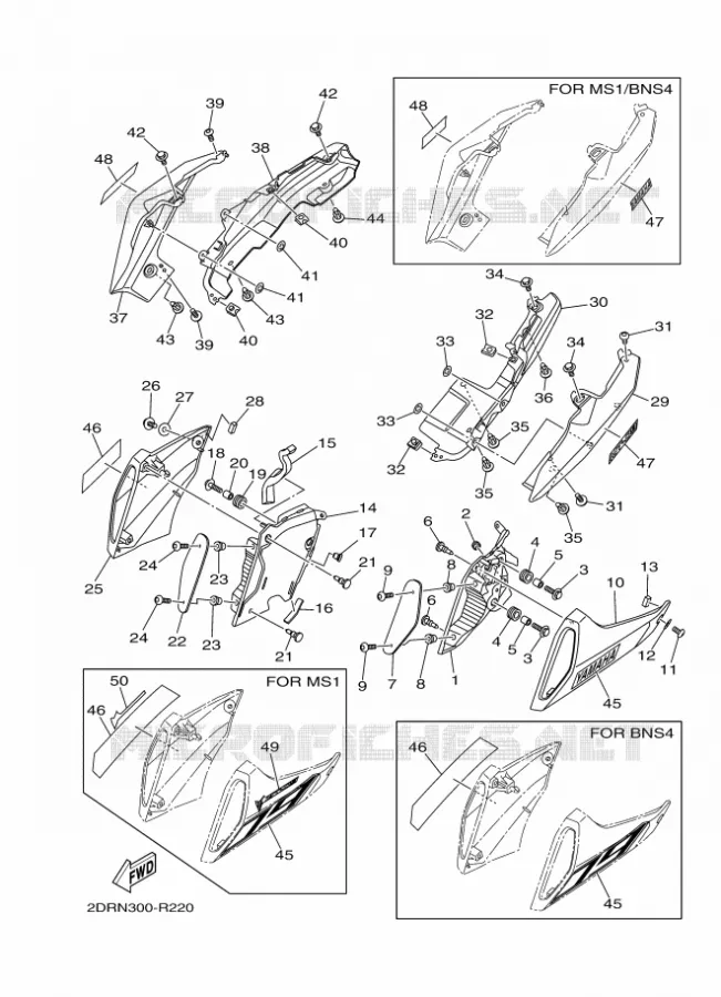 COUVERCLE LATERAL Yamaha MOTO 900 2016 MT  MT09A
