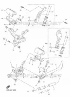 SUPPORT / REPOSE PIEDS pour Yamaha XV 2016