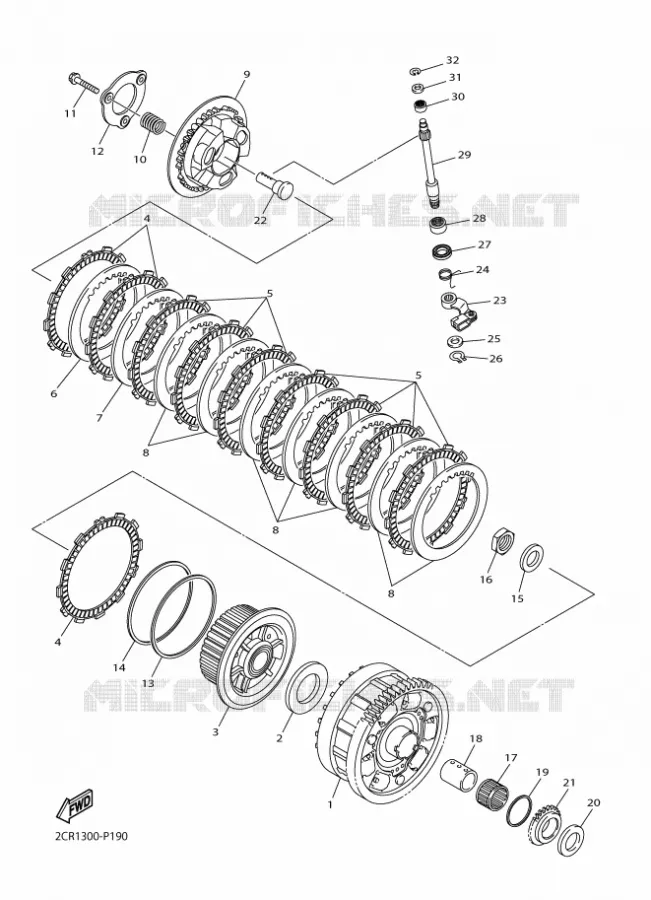 EMBRAYAGE DE DEMARREUR Yamaha MOTO 1000 2016 R1M  YZF-R1M