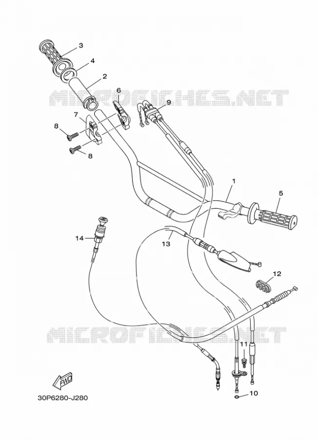 GUIDON ET CABLES Yamaha MOTO 125 2016 TTR  TT-R125LWE