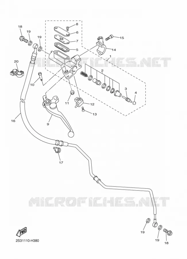 MAITRE CYLINDRE D'EMBRAYAGE Yamaha MOTO 1700 2009 VMAX  VMAX17