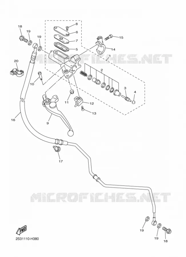 MAITRE CYLINDRE D'EMBRAYAGE Yamaha MOTO 1700 2009 VMAX  VMAX17