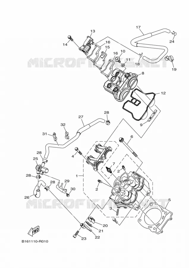 CULASSE Yamaha QUAD 700 2017 KODIAK  YFM700FWBD