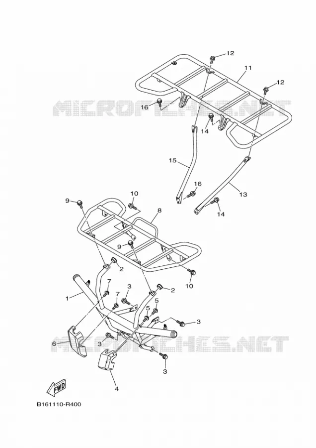 PARE CHOCS Yamaha QUAD 700 2017 KODIAK  YFM700FWBD