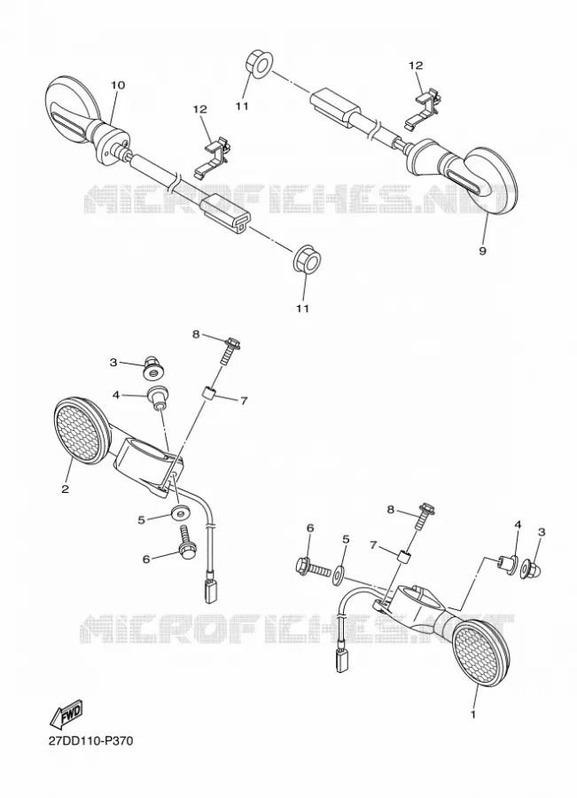 CLIGNOTANT Yamaha MOTO 1300 2016 XVS  XVS1300CU