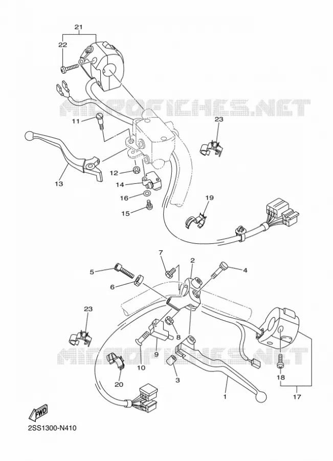 COMMODO / LEVIER Yamaha MOTO 1300 2016 XVS  XVS1300CU