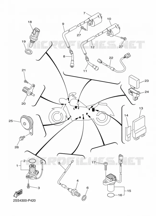 PARTIE ELECTRIQUE 1 Yamaha MOTO 1300 2016 XVS  XVS1300CU