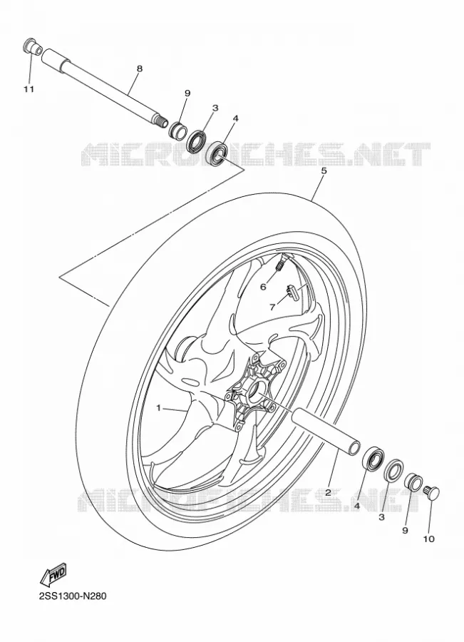ROUE AVANT Yamaha MOTO 1300 2016 XVS  XVS1300CU