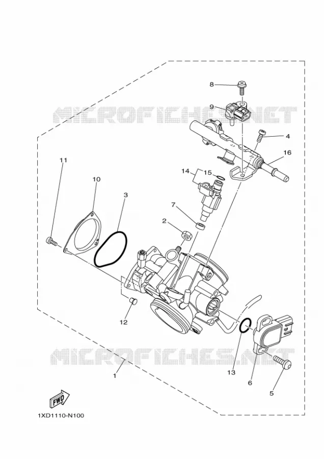 BOITIER PAPILLON INJECTION Yamaha SIDE BY SIDE 700 2015 VIKING EPS SE  YXM700ES