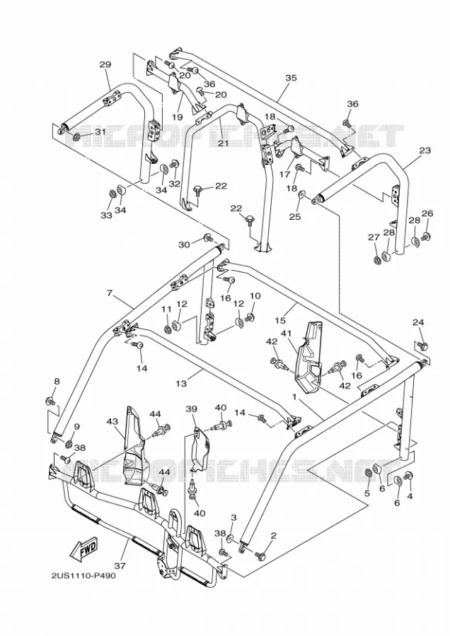 PARE CHOCS 2 Yamaha SIDE BY SIDE 700 2015 VIKING EPS SE  YXM700ES