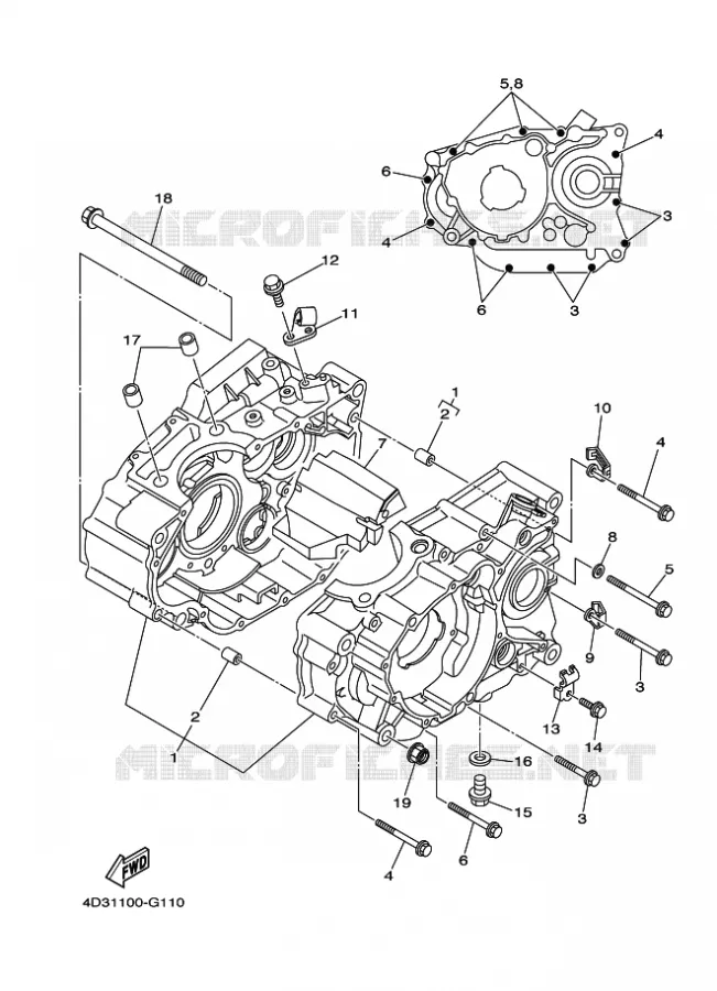 CARTER MOTEUR Yamaha QUAD 250 2009 RAPTOR  YFM250R