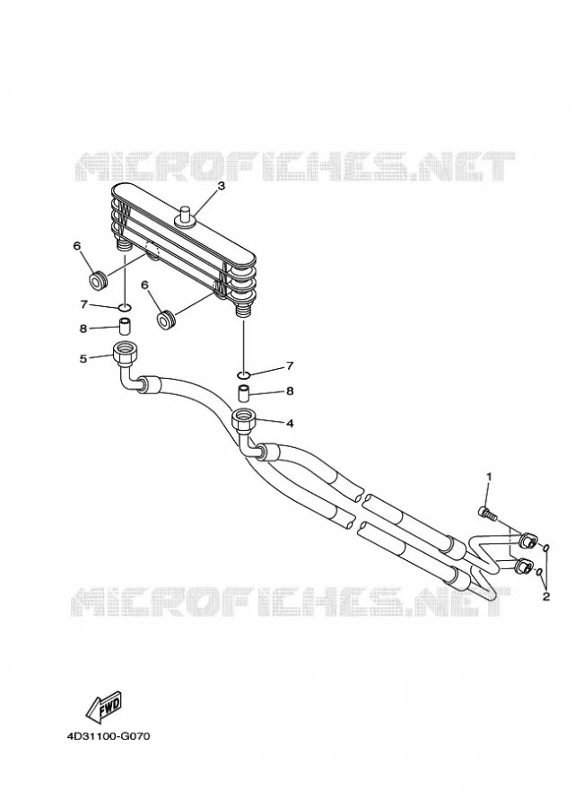 RADIATEUR D'HUILE / ECHANGEUR Yamaha QUAD 250 2009 RAPTOR  YFM250R