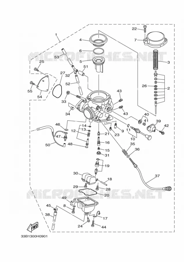 CARBURATEUR Yamaha QUAD 250 2010 RAPTOR  YFM250R