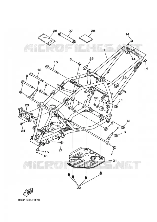 CADRE Yamaha QUAD 250 2010 RAPTOR  YFM250R
