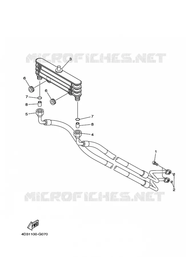 RADIATEUR D'HUILE / ECHANGEUR Yamaha QUAD 250 2010 RAPTOR  YFM250R