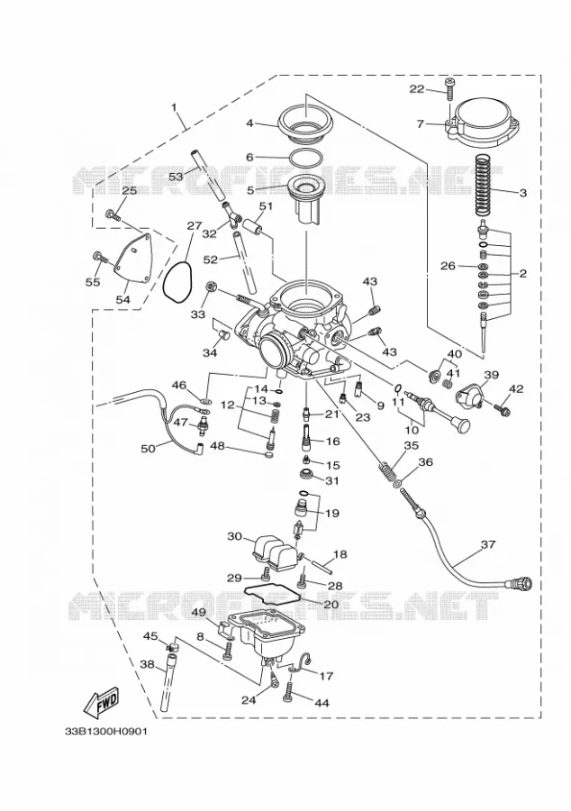 CARBURATEUR Yamaha QUAD 250 2011 RAPTOR  YFM250R