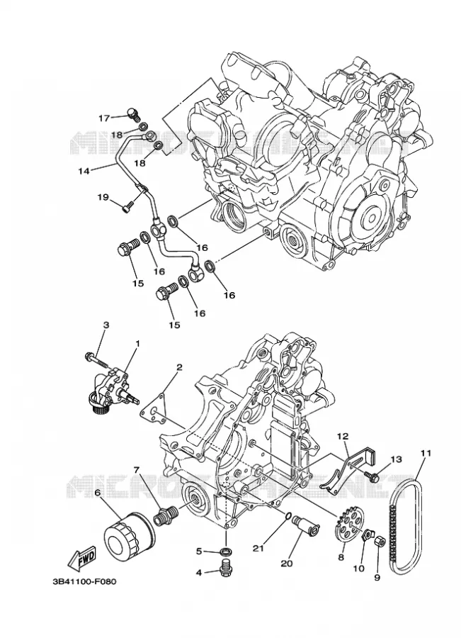 POMPE A HUILE Yamaha QUAD 700 2008 GRIZZLY 700  EPS  YFM700FWAD