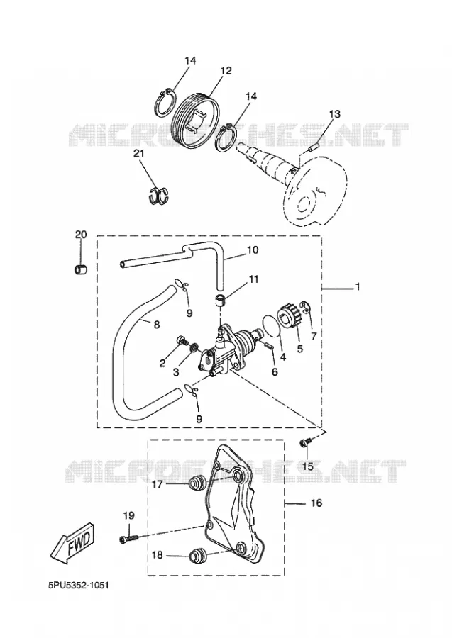 POMPE A HUILE Yamaha SCOOTER 50 2006 NITRO  YQ50