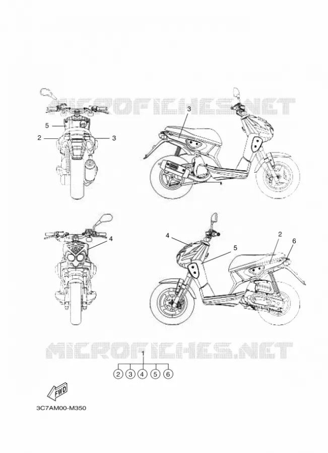 EMBLEME Yamaha SCOOTER 50 2013 STUNT SLIDER  EW50N