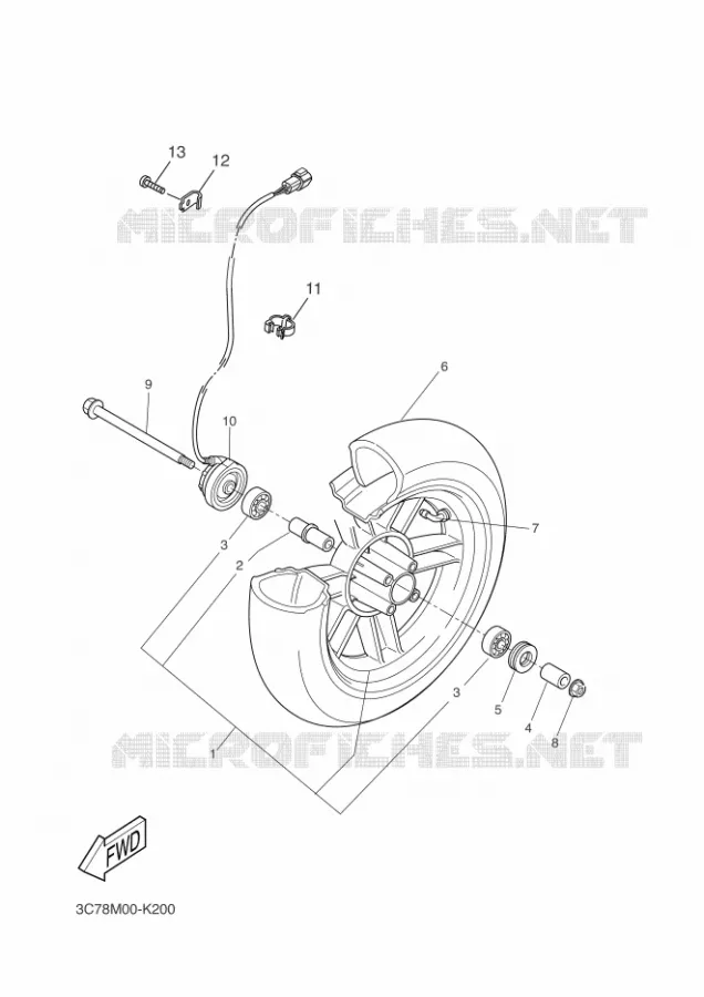 ROUE AVANT Yamaha SCOOTER 50 2013 STUNT SLIDER  EW50N